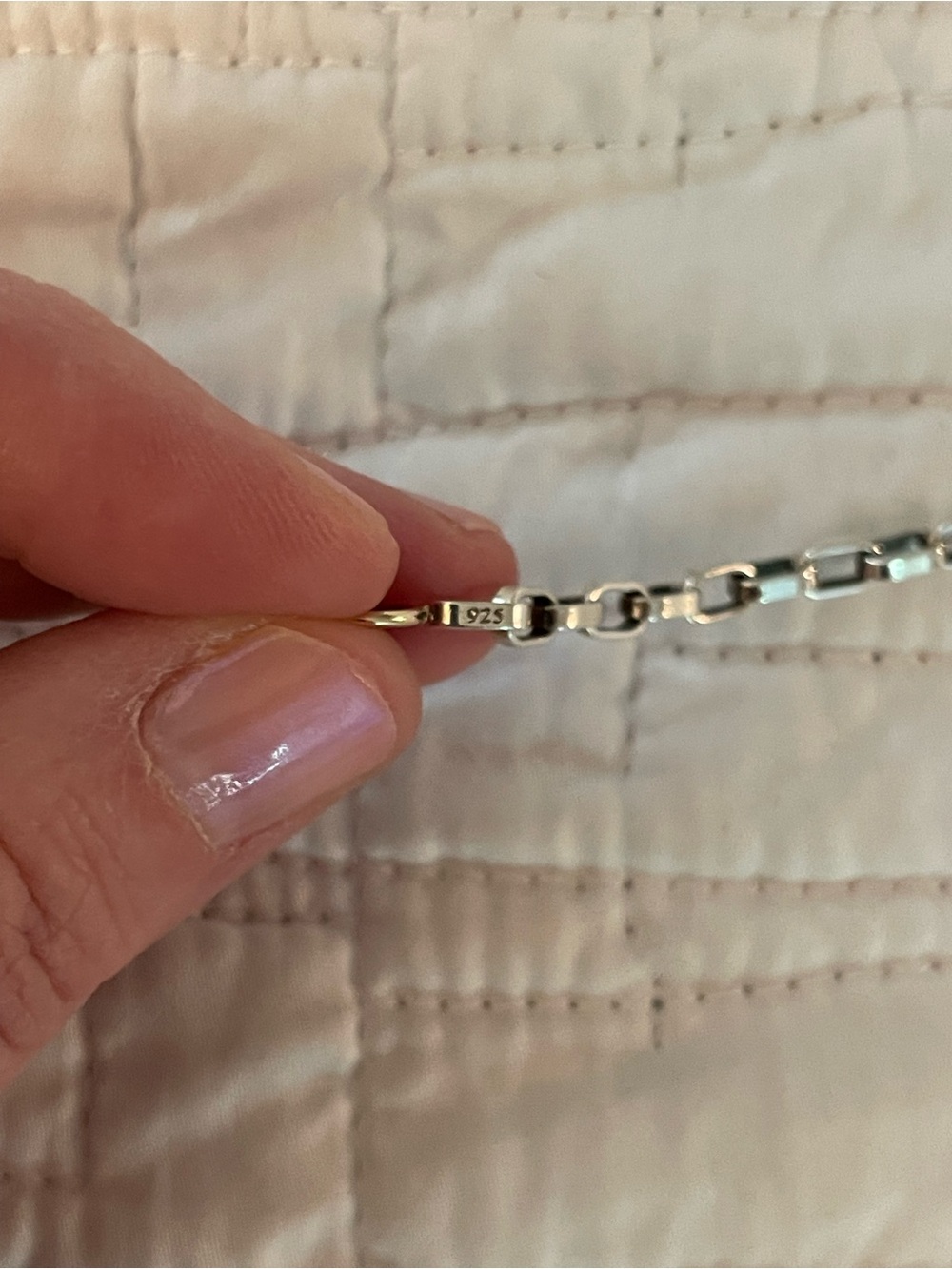 Marla Aaron Polished Silver Biker Chain Bracelet 6.5 inches with 14k gold loops - Picture 6 of 9